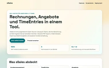 Screenshot von sSales