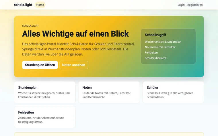 Screenshot von Schola Light